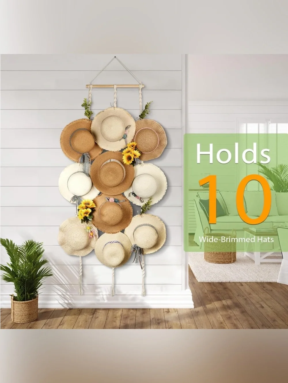 Macrame Hat Hanger for Wall
